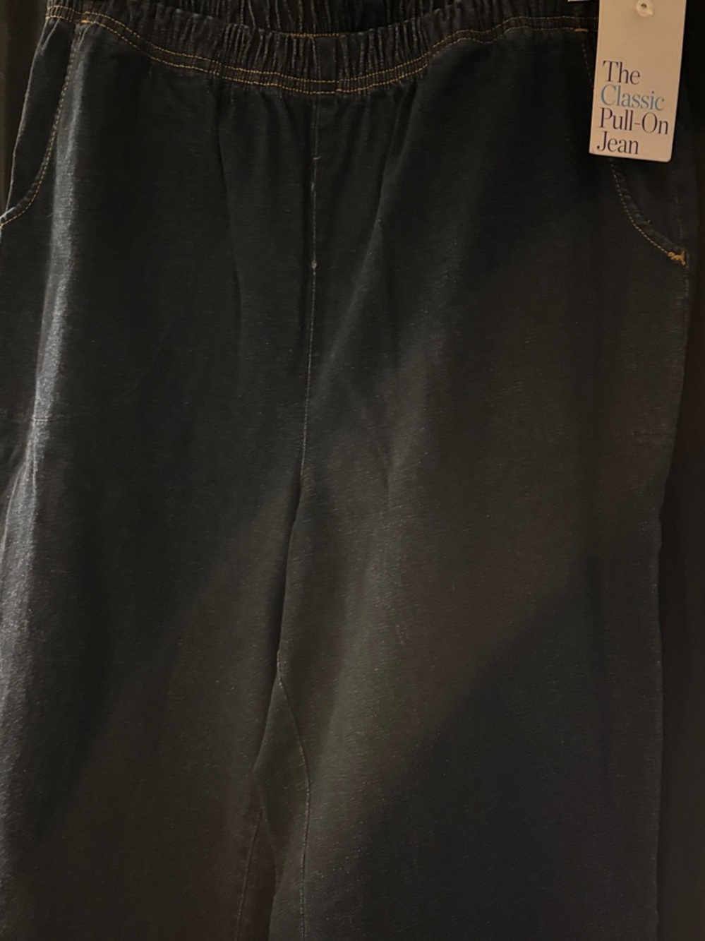 croft & barrow Dark Blue Straight Leg Pull-On Jeans-size 1 X